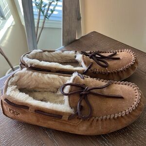 UGG Tan Suede Moccasin Slippers